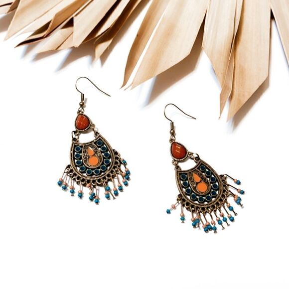 Gypsy style earrings #538  - Picture 3 of 7